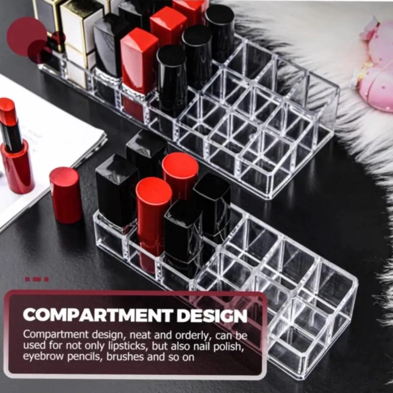 ORGANIZADOR DE MAQUILLAJE PRACTICO Y FUNCIONAL TRANSPARENTE - 8