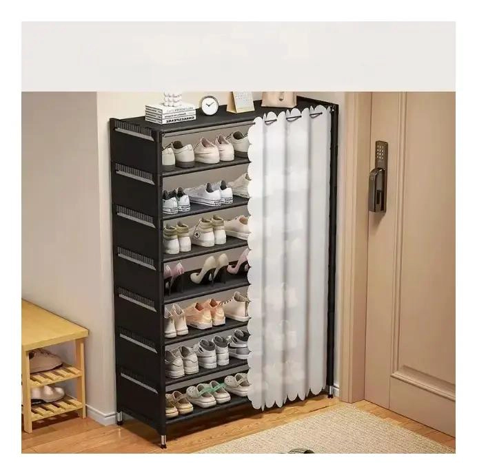 ZAPATERO VERTICAL DE 8 NIVELES CON CORTINA PROTECTORA - 3