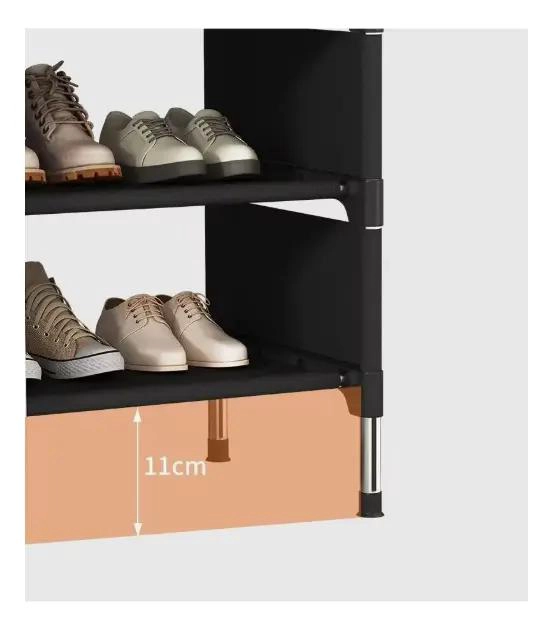 ZAPATERO VERTICAL DE 8 NIVELES CON CORTINA PROTECTORA - 7