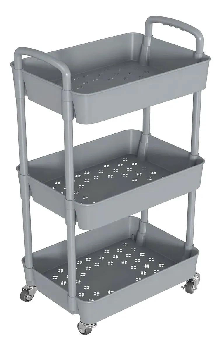 CARRITO ORGANIZADOR PLASTICO RODANTE DE 3 NIVELES - 1