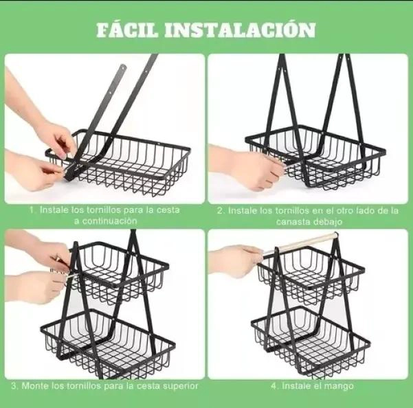 ORGANIZADOR DE FRUTAS Y VERDURAS DE 3 NIVELES PARA COCINA - 4