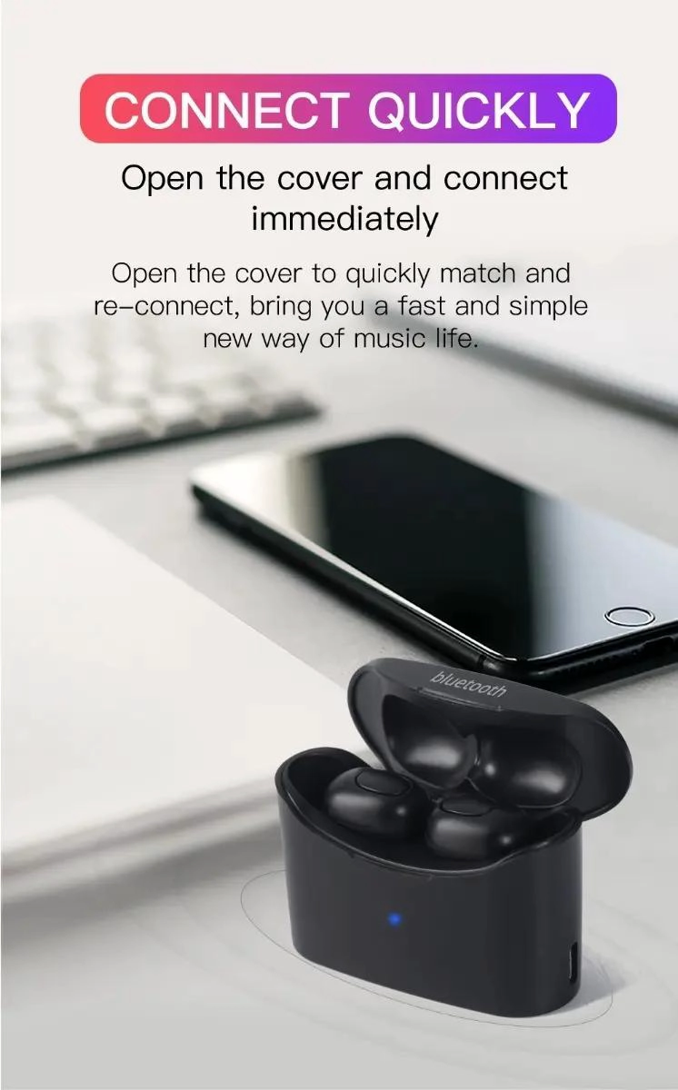 AURICULARES INALAMBRICOS BLUETOOTH TWS CON CARGA RAPIDA Y MICROFONO - 9