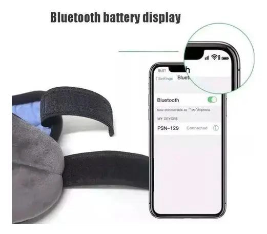 MASCARA DE DORMIR CON AURICULARES BLUETOOTH 5.0 Y MICROFONO - 4