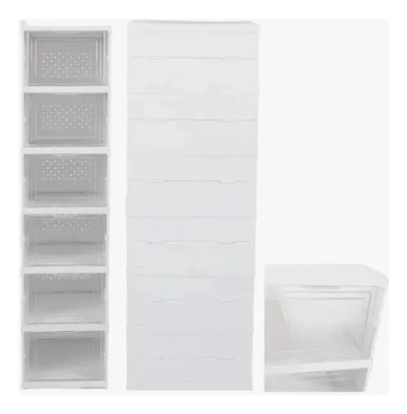 ORGANIZADOR DE ZAPATILLAS VERTICAL DE 6 NIVELES CON TAPA - 1