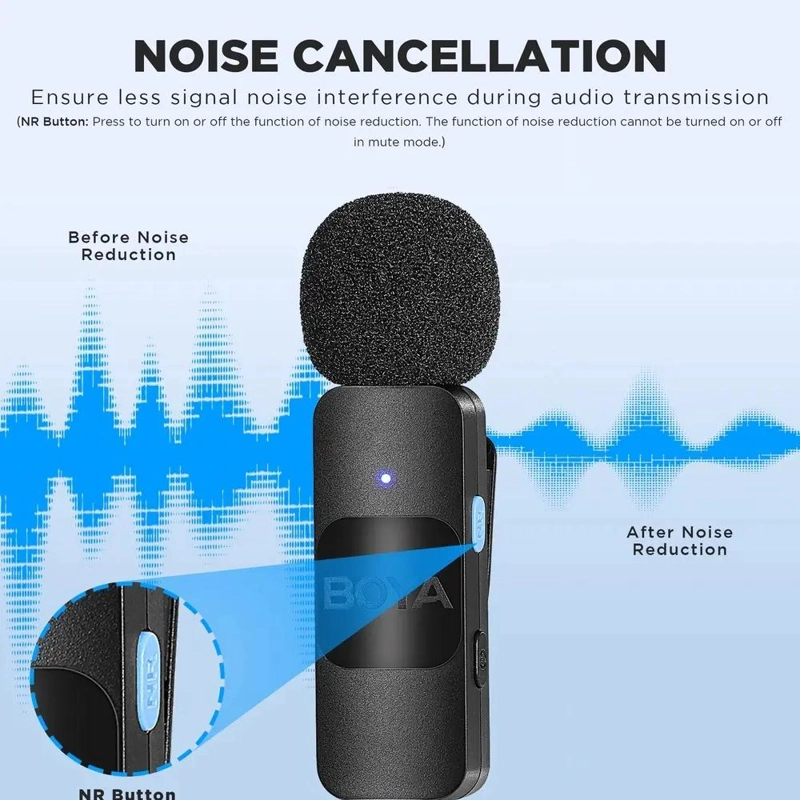 MICROFONO DE SOLAPA INALAMBRICO PARA GRABACION DE AUDIO - 2