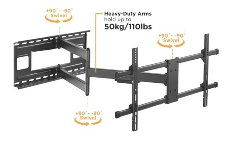 SOPORTE DE PARED PARA TELEVISOR DE 43 A 80 PULGADAS - 2
