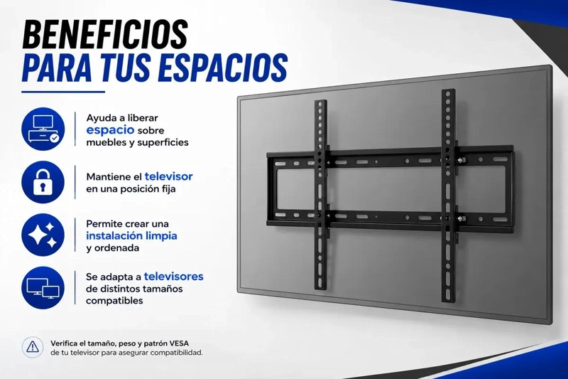 SOPORTE DE PARED FIJO PARA TELEVISORES DE 26 A 63 PULGADAS - 3