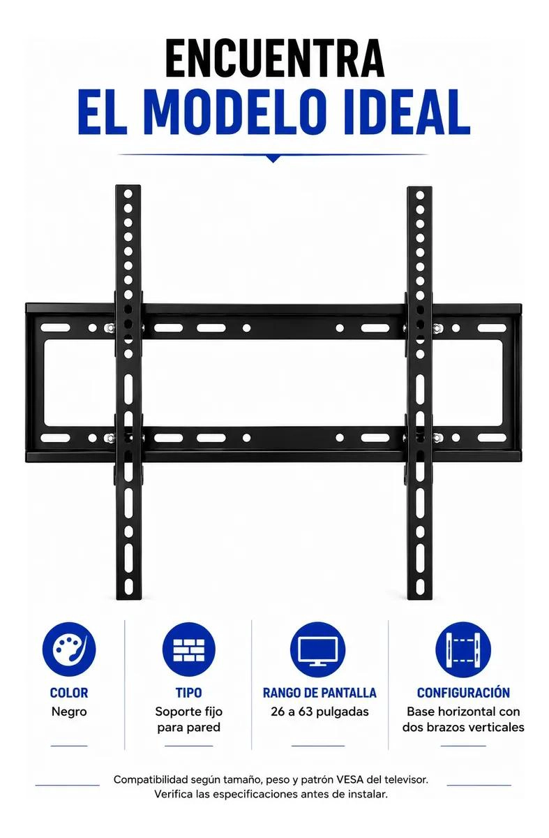 SOPORTE DE PARED FIJO PARA TELEVISORES DE 26 A 63 PULGADAS - 5