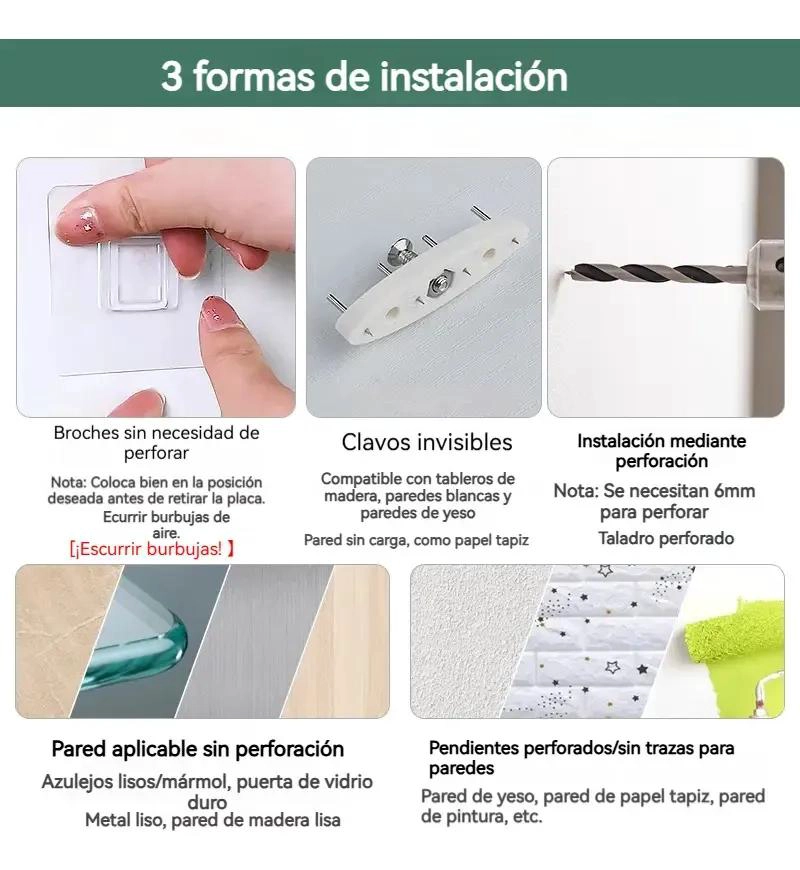 ORGANIZADOR DE ESCRITORIO MODULAR DE PARED CON 22 ACCESORIOS - 7