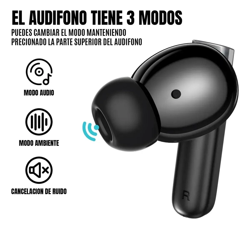 AURICULARES IN-EAR BLUETOOTH CON CANCELACION DE RUIDO ACTIVA - 2