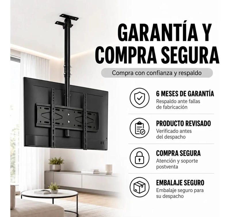 SOPORTE DE TECHO PARA TELEVISORES DE 26 A 60 PULGADAS - 9