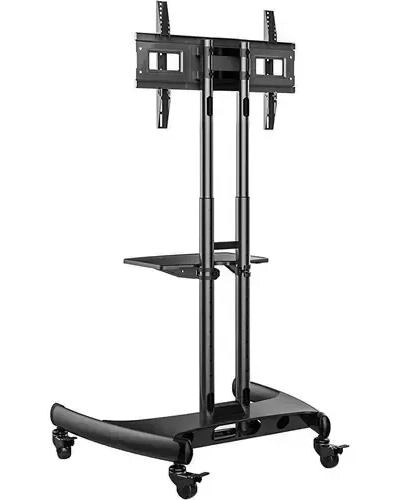 PEDESTAL PARA TV CON RUEDAS SOPORTE ACERO NEGRO 32' A 70' - 4