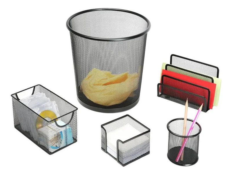 SET ORGANIZADOR DE ESCRITORIO 5 PIEZAS PARA OFICINA - 1