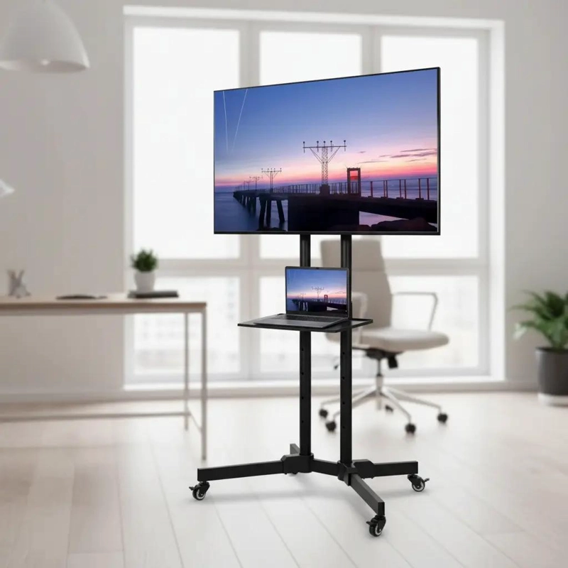 SOPORTE DE PISO PARA TV MOVIL CON RUEDAS 32-65 PULGADAS - 1