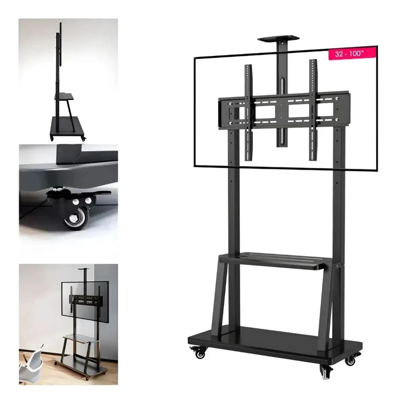 RACK MOVIL PARA TELEVISORES DE 32 A 75 PULGADAS CON RUEDAS - 4