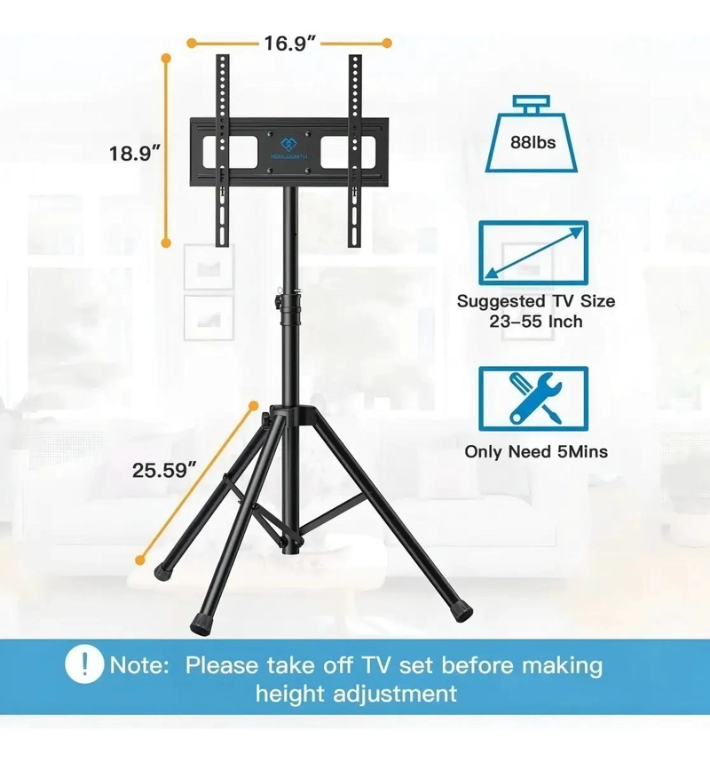 BASE TRIPODE AJUSTABLE PARA TELEVISORES DE 32 A 55 PULGADAS - 7