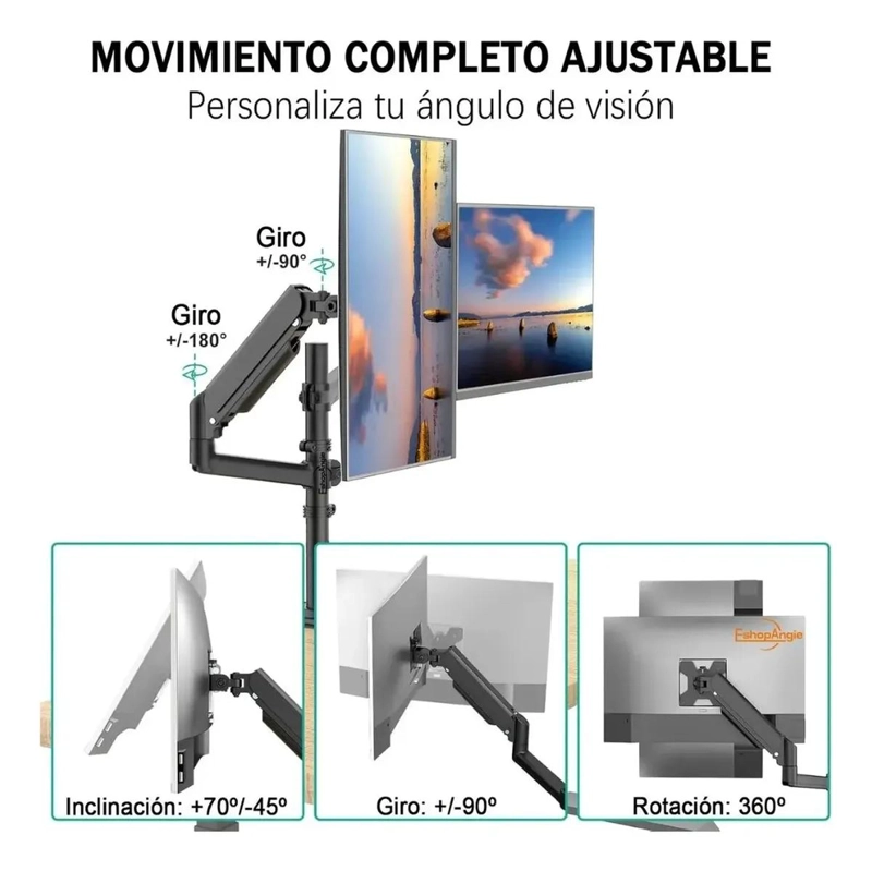 SOPORTE DOBLE PARA MONITORES DE 13 A 32 PULGADAS - 2