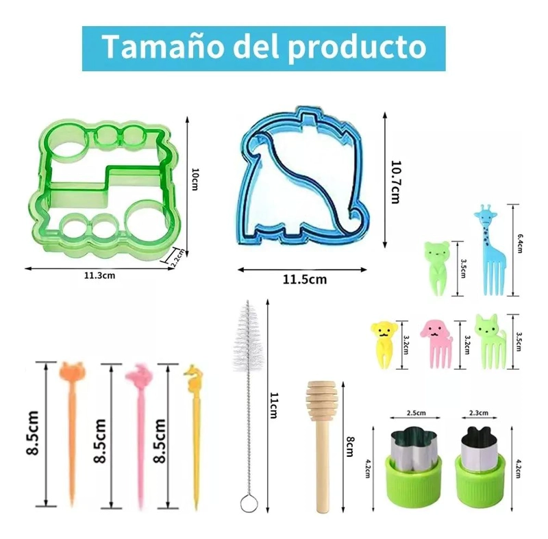 KIT DE CORTADORES CREATIVOS PARA SANDWICHES Y SNACKS INFANTILES - 2