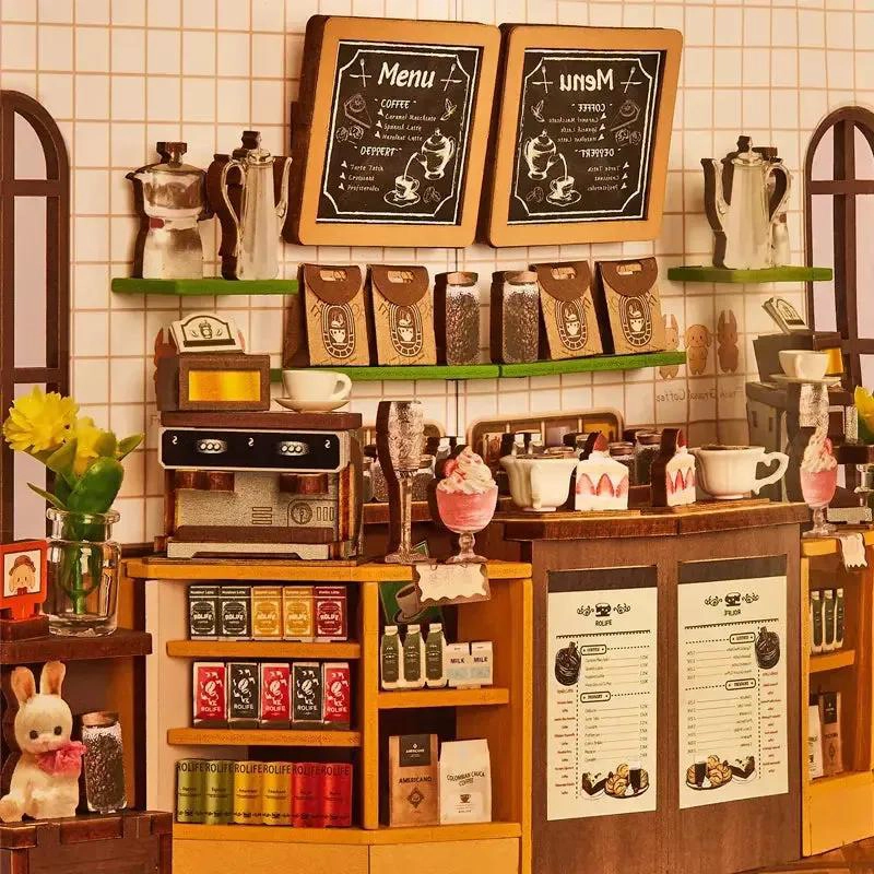SEPARADOR DE LIBROS 3D CAFE  FESTIVO PARA CONSTRUIR Y DECORAR - 6