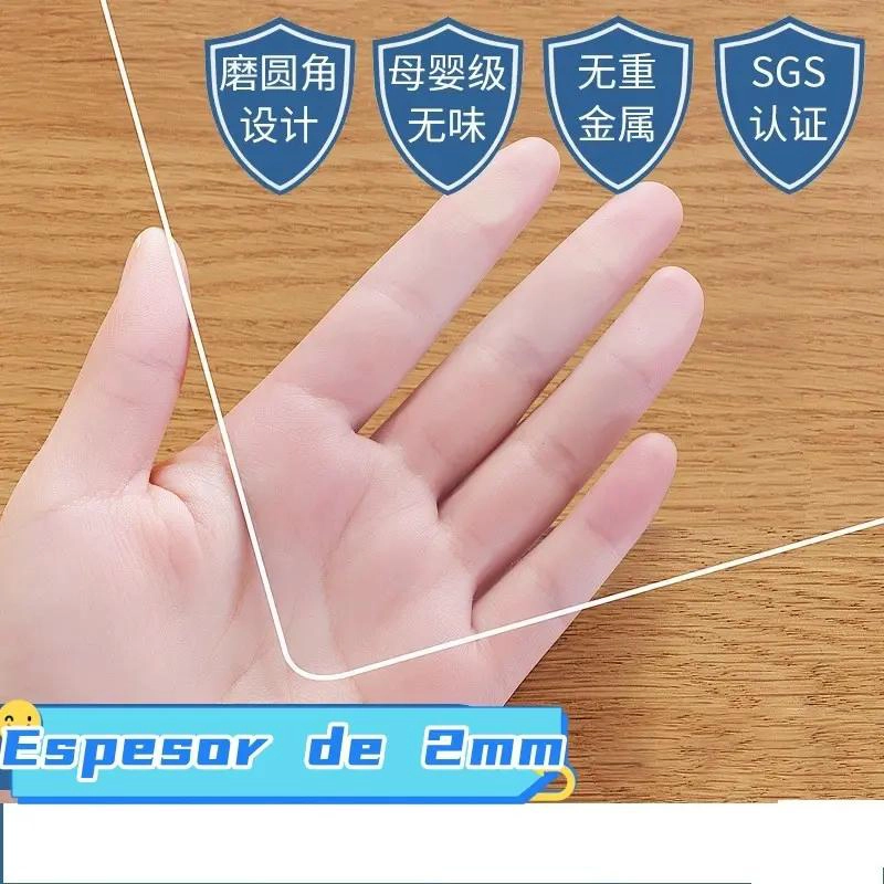 PROTECTOR DE MESA TRANSPARENTE DE PVC 2MM RESISTENTE Y FACIL DE LIMPIAR 90X160CM - 6