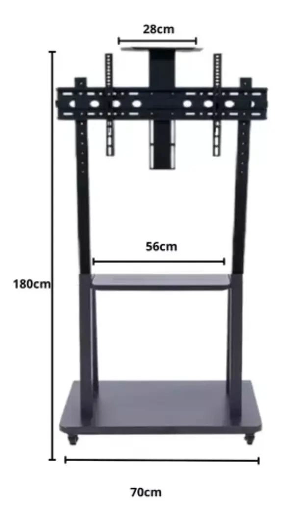 SOPORTE MOVIL PARA TV DE 32 A 75 PULGADAS CON RUEDAS - 4