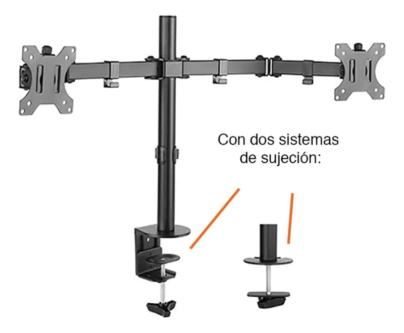 SOPORTE DE ESCRITORIO DOBLE PARA PANTALLAS DE 32 PULGADAS - 3