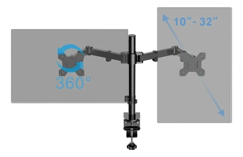 SOPORTE DE ESCRITORIO DOBLE PARA PANTALLAS DE 32 PULGADAS - 6