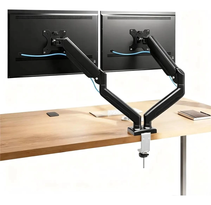 SOPORTE ERGONOMICO DE MESA PARA DOS MONITORES DE 17 A 27 PULGADAS - 5