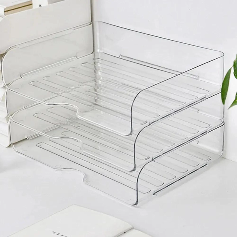 BANDEJA ORGANIZADORA TRANSPARENTE DE ESCRITORIO CON 4 NIVELES - 7