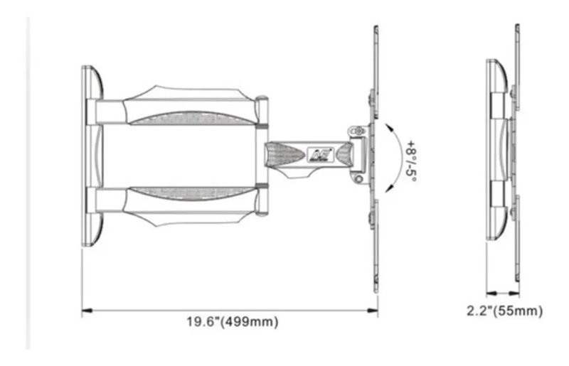 SOPORTE DE PARED AJUSTABLE PARA TELEVISORES DE 32 A 55 PULGADAS - 9