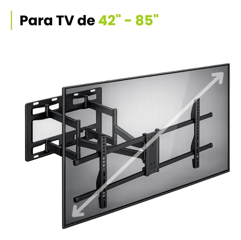 SOPORTE DE PARED PARA TV CON BRAZO DOBLE DE 66CM - 2