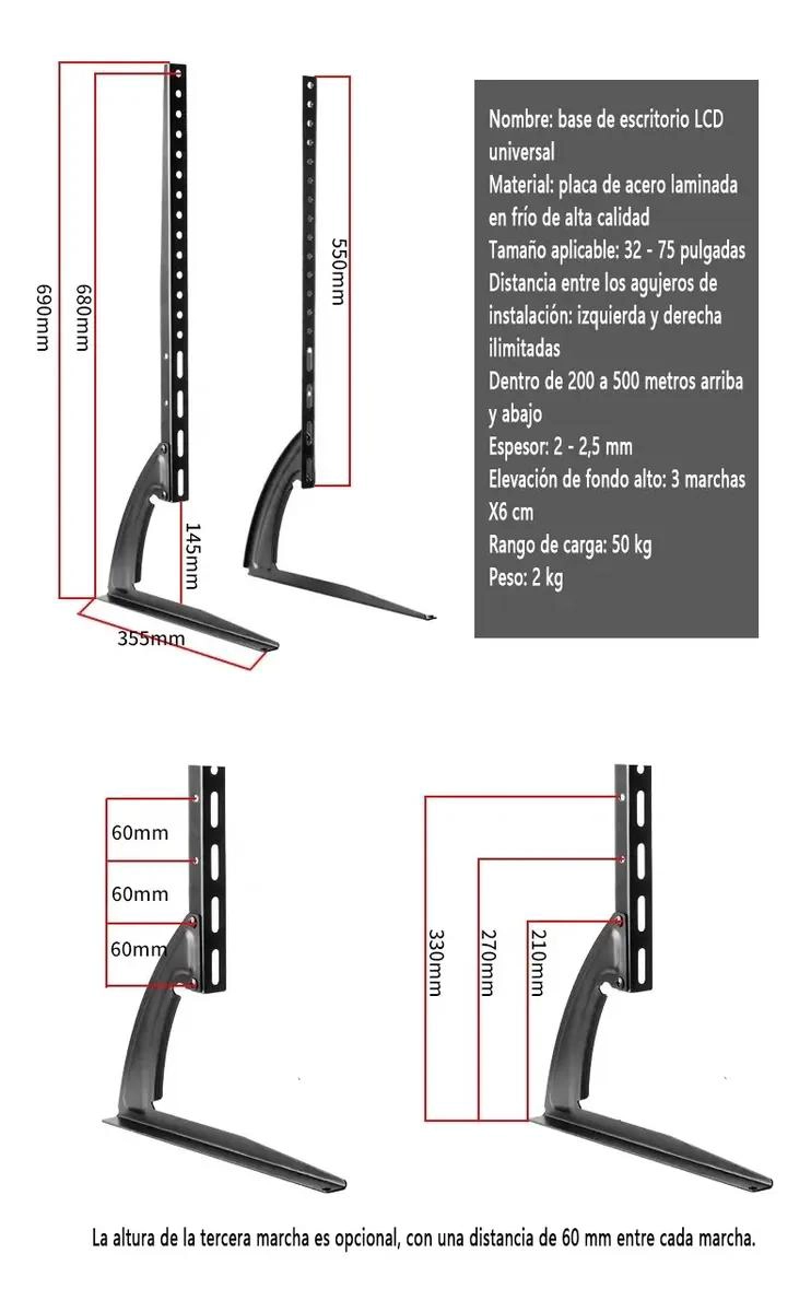 SOPORTE ELEVABLE PARA TELEVISORES DE 37 A 75 PULGADAS - 3