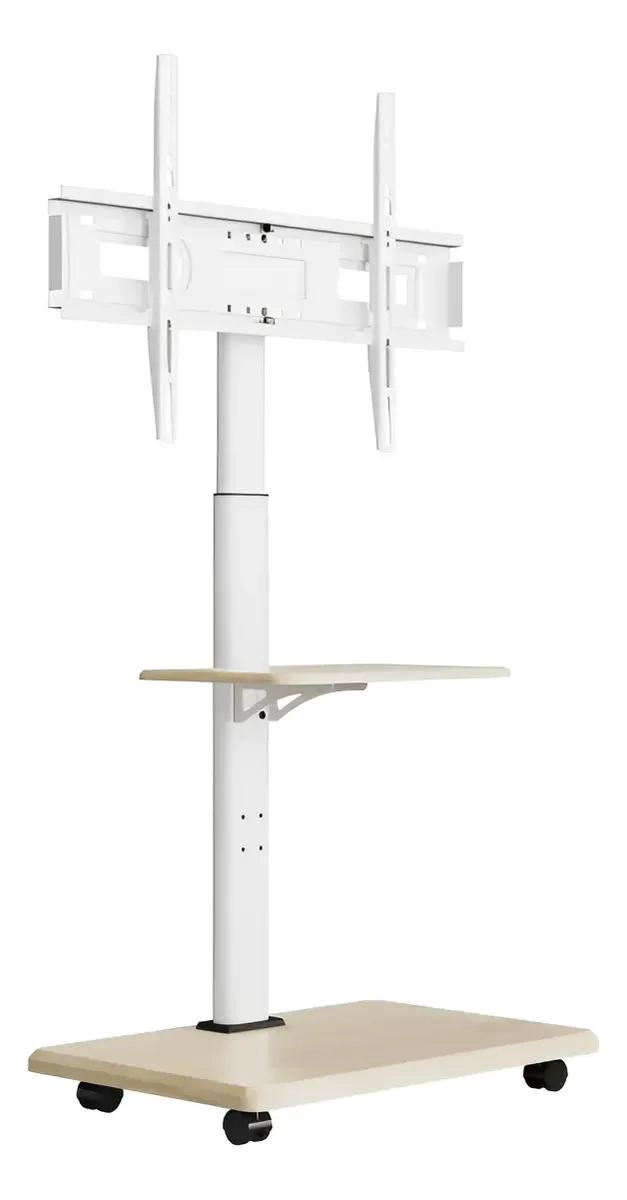 SOPORTE MOVIL PARA TV CON RUEDAS Y ESTANTES AJUSTABLES - 2