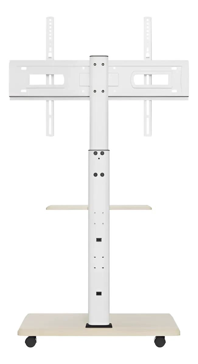 SOPORTE MOVIL PARA TV CON RUEDAS Y ESTANTES AJUSTABLES - 6