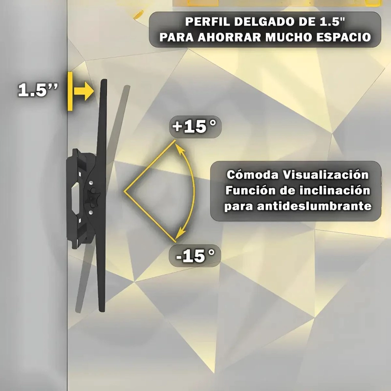 SOPORTE DE TV INCLINABLE PARA PANTALLAS DE 32 A 65 PULGADAS - 5