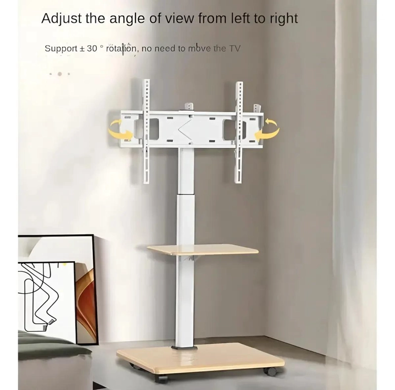 SOPORTE MOVIL PARA TV CON RUEDAS Y BASE PEDESTAL DE 32 A 70 PULGADAS - 2