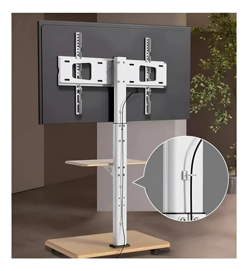 SOPORTE MOVIL PARA TV CON RUEDAS Y BASE PEDESTAL DE 32 A 70 PULGADAS - 7