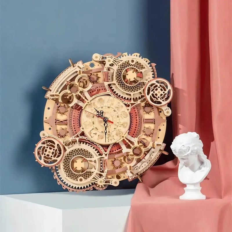 RELOJ MURAL ASTRAL DE MADERA EN 3D PARA DECORAR - 2