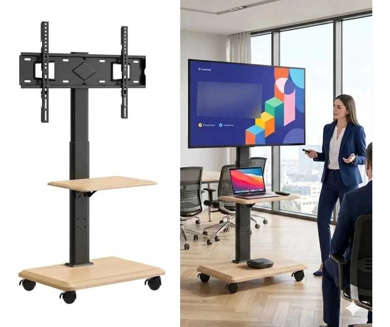 SOPORTE MOVIL PARA TV CON RUEDAS DE 32 A 75 PULGADAS - 5