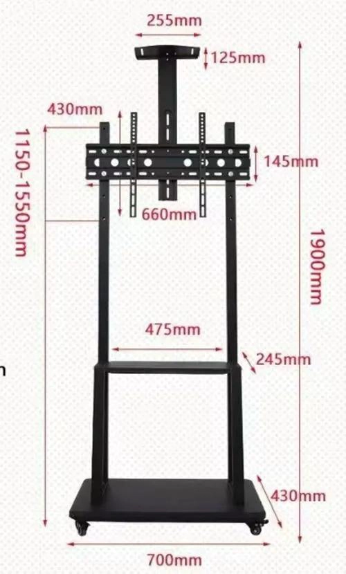 CARRO DE SOPORTE H PARA TV AMOVIBLE DE 32 A 75 PULGADAS - 2