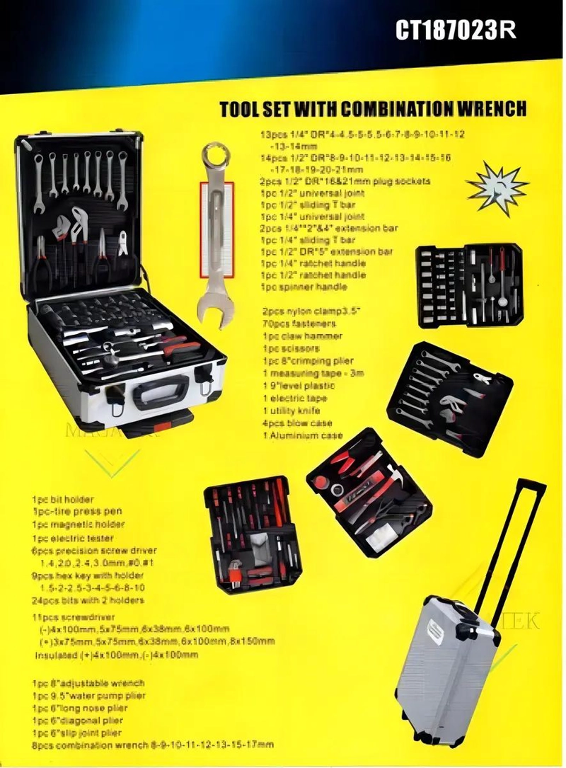 CAJA DE HERRAMIENTAS PORTATIL CON 477 PIEZAS Y 4 ESTANTES - 5