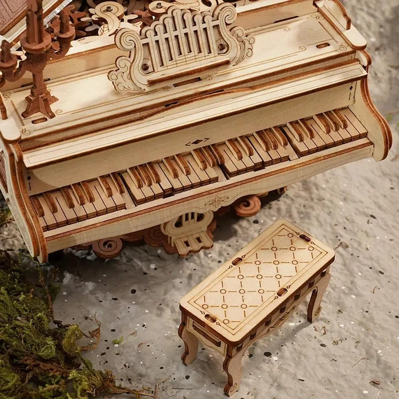 ROMPECABEZAS 3D DE MADERA PIANO MUSICAL AUTOMATICO - 2