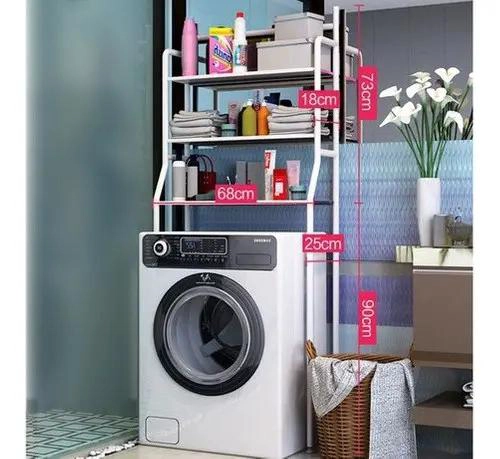 ESTANTE ORGANIZADOR METALICO DE 3 NIVELES PARA BAÑO Y LAVADORA - 2