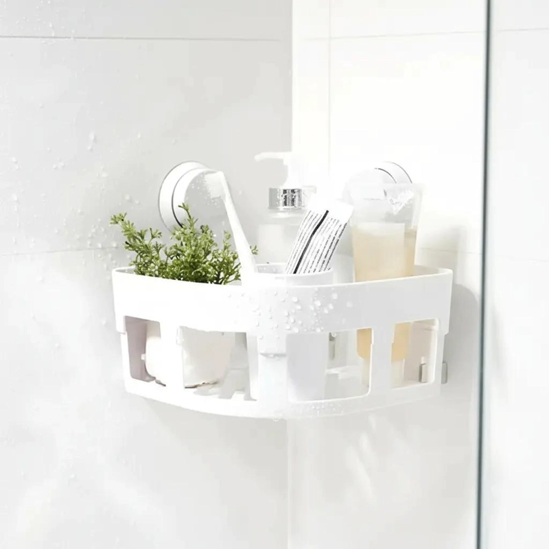 ORGANIZADOR DE DUCHA ESQUINERO CON VENTOSAS PARA BAÑO - 6
