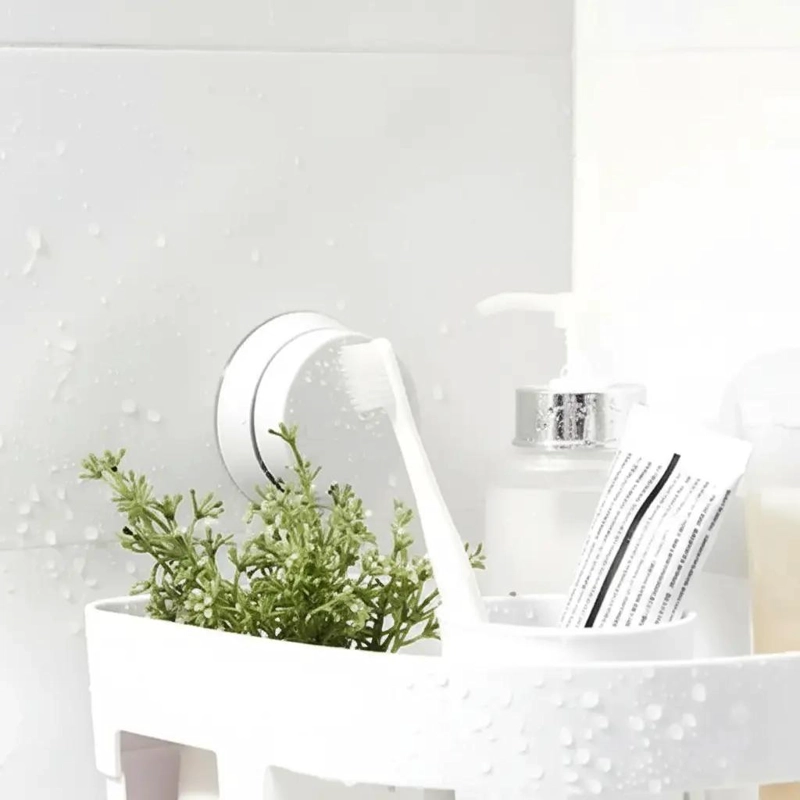 ORGANIZADOR DE DUCHA ESQUINERO CON VENTOSAS PARA BAÑO - 8