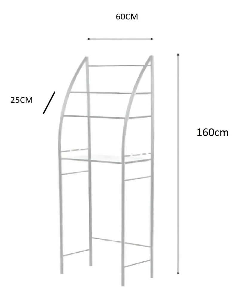 ESTANTE METALICO ORGANIZADOR DE BAÑO Y LAVADORA 3 NIVELES - 4