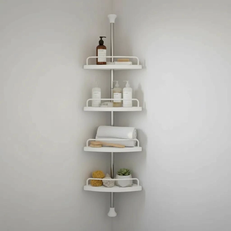 ESQUINERO ORGANIZADOR DUCHA VERTICAL AJUSTABLE CON 4 NIVELES - 6