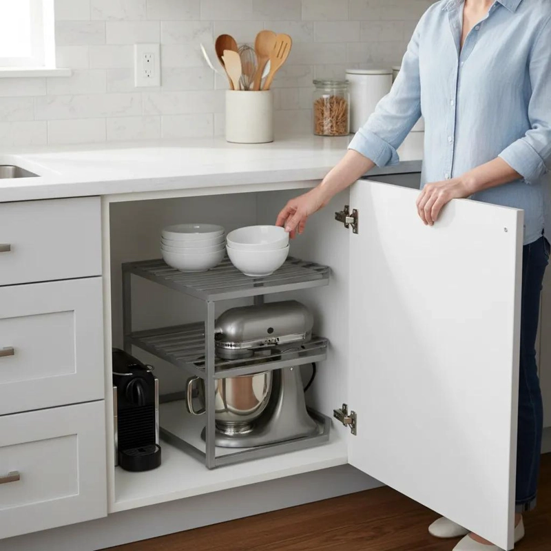 REPISA ESQUINERA COMPACTA PARA COCINA Y ALMACENAMIENTO - 3