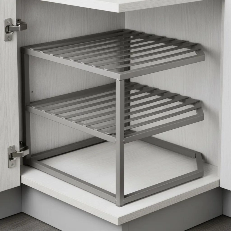REPISA ESQUINERA COMPACTA PARA COCINA Y ALMACENAMIENTO - 7