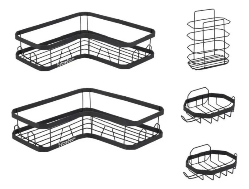 ORGANIZADOR ESQUINERO ADHESIVO PARA BAÑO Y DUCHA - 3